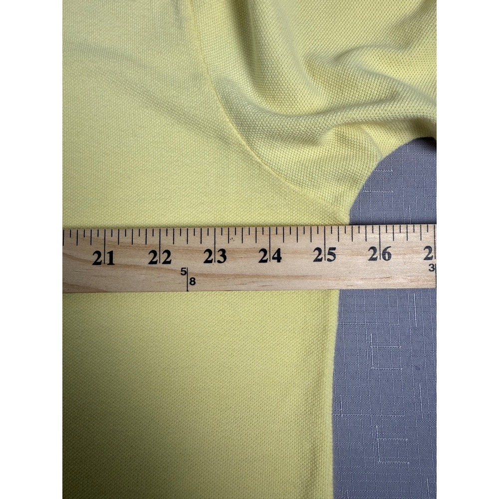 Polo Ralph Lauren Mens XL Yellow Short Sleeve Pique Cotton Polo Shirt Blue Pony - Picture 4 of 9